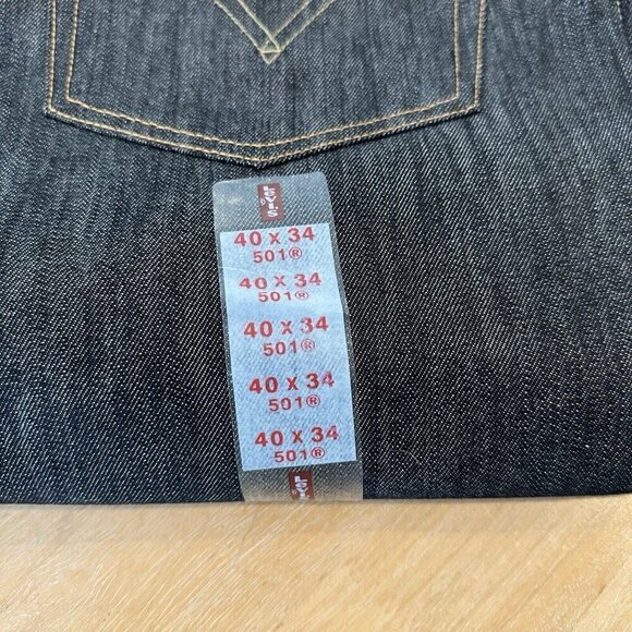 Vintage 90s 501 XX Levis Shrink To Fit Deadstock Raw Jeans 40x34 NWT Made in USA - Picture 3 of 14